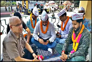 NPS protest in mandi