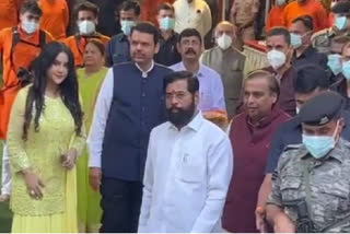 Watch: Maharashtra CM Eknath Shinde goes to Antilia for darshan