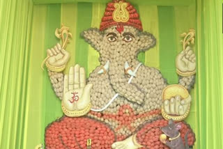 Eco-friendly Ganesh idol made using 17,000 coconuts in Hyderabad