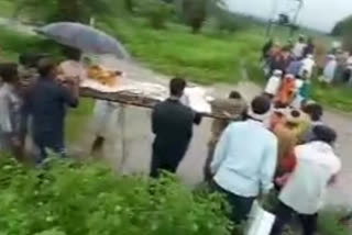 Indore People Crossing River with Rope