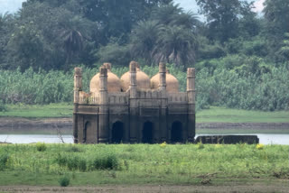 Mosque Came Out of Water in Nawada