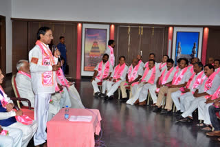 TRSLP meet at Telangana Bhavan by CM KCR