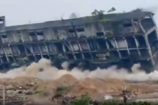 Jharkhand Patratu power station partially demolished using controlled explosion