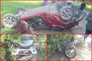 three person died in road accident in sonipat