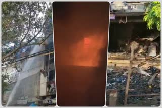 fire in clothes shop in Kacha Bagh Chandni Chowk
