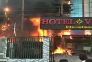 Fire in Lucknow hotel