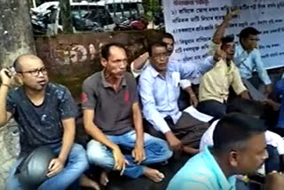 protest in front of tinsukia circle office