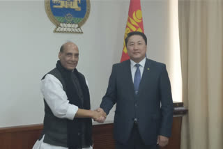 Defence Minister Rajnath Singh meets Mongolian counterpart