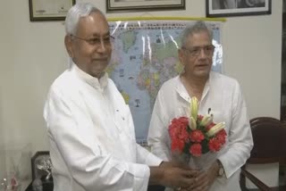 Nitish Kumar Yechury Meeting  Etv Bharat