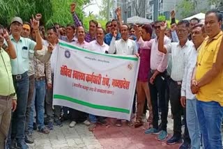 Contract health workers strike for many demands including regularization