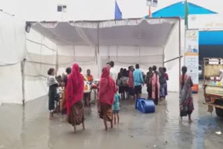 વંદે ગુજરાત અંતર્ગત:સખીમંડળના કાર્યક્રમમાં વરસાદી પાણી ફરી વળતા હાલાકી