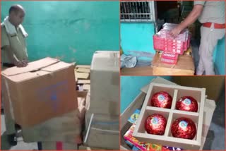 Police recovered firecrackers in Faridabad