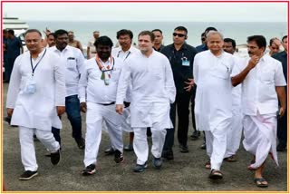 Rahul Ganghi Flaged OFf Bharat Jodo Yatra