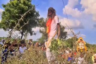 strange custom in Anantapur adventure of a priest walking on thorns