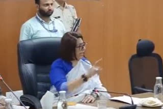 Haryana womens panel chief threatening cop with departmental inquiry caught on camera