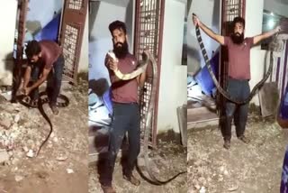 12 Feet King Cobra Found in Kotdwar Kalabadh Harendra nagar