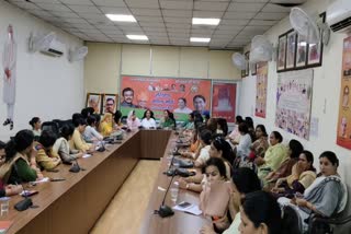 BJP Mahila Morcha Meeting in Rohtak