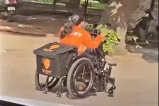 Swiggy Partner Rides Wheelchair Scooter