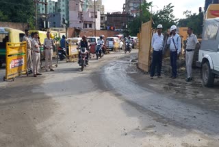 City traffic route change regarding flyover being built at Kantatoli in Ranchi