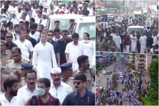 ഭാരത് ജോഡോ യാത്ര  Rahul Gandhi bharat jodo yatra in Pattam  Rahul Gandhi  bharat jodo yatra  രാഹുല്‍ ഗാന്ധി  കോണ്‍ഗ്രസ്  കോണ്‍ഗ്രസ് പദയാത്ര  ഭാരത് ജോഡോ യാത്ര ആദ്യ ഘട്ടം