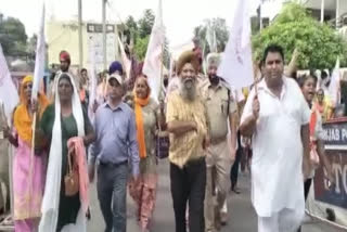 Farmers protest in Hoshiarpur
