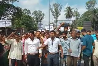 Protest in Goreshwar against cooperative society