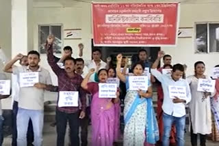 protest at bihpuriya politecnic college