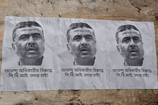 Poster against Suvendu Adhikari sparks controversy at Contai East Midnapore