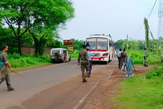 Police Barricade in Jhargram to Stop BJP Nabanna Abhijan