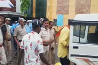 Police detained BJP supporters at Rampurhat railway station