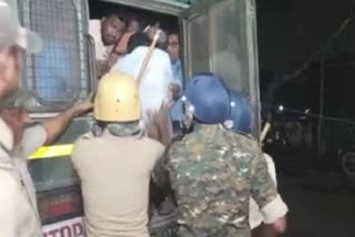 Police detained BJP supporters from Railway station in Bankura