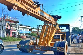 Woman dies after being hit by crane badripur