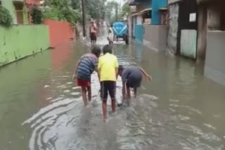 Water Logged in several places of South 24 Parganas due to heavy rain
