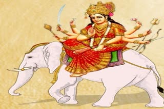 Maa Durga come on an elephant