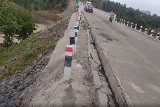 Roads washed away in the first rain in Korea