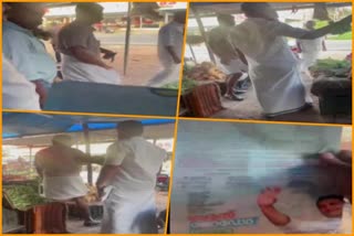 congress workers vandalise vegetable shop after owner not able pay donation for Bharat Jodo Yatra in Kerala