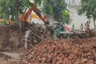 Criminal property demolish in Faridabad