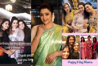 Actress  Meena birthday celebrations