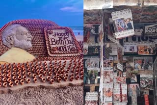 Sand artist Sudarsan Pattnaik wishes PM Modi on his birthday with sculpture of 1,213 mud tea cups