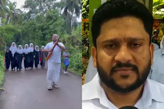 walk with gun case against sameer Kasargod Bekal  case against sameer Kasargod Bekal  കുട്ടികള്‍ക്കൊപ്പം തോക്കേന്തി നടത്തം  സമീറിനെതിരെ കേസ്  സമീര്‍