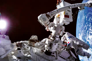 Chinese astronauts go on spacewalk from new station