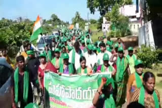 Seventh day farmers padayatra