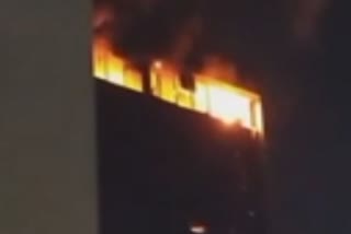 Massive fire in Shivranjani area of Ahmedabad fire brigade on the spot