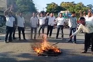 students union protest demanding tribalisation