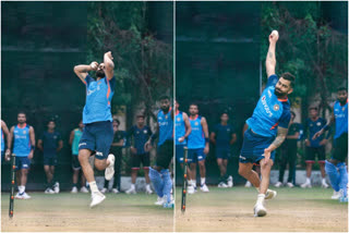 IND vs AUS  Virat Kohli Bowls In Nets  Virat Kohli  India vs Australia T20I  Punjab cricket association  നെറ്റ്‌സില്‍ പന്തെറിഞ്ഞ് വിരാട് കോലി  വിരാട് കോലി  ഇന്ത്യ vs ഓസ്‌ട്രേലിയ  പഞ്ചാബ് ക്രിക്കറ്റ് അസോസിയേഷന്‍