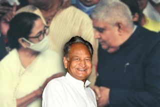 Gehlot and Dhankhar in Rajasthan Assembly