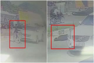 hit and run at uttarakhand  young man was hit by speeding car uttarakhand  While crossing the road young man hit by car  young man hit by car viral video  uttarakhand accident news  national news  ദേശീയ വാർത്തകൾ  മലയാളം വാർത്തകൾ  കാർ യുവാവിനെ ഇടിച്ചുതെറിപ്പിച്ചു  ഉത്തരാഖണ്ഡ് അപകട വാർത്തകൾ  കാർ ഇടിച്ചുതെറിപ്പിക്കുന്ന ദൃശ്യങ്ങൾ  റോഡ് മുറിച്ച് കടക്കുന്നതിനിടെ കാർ ഇടിച്ചു