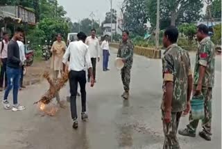 ABVP protests in Dantewada