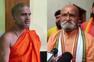 pramod muthalik meets pejawar swamiji