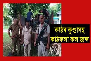 illegal wood and mill seized in Goalpara